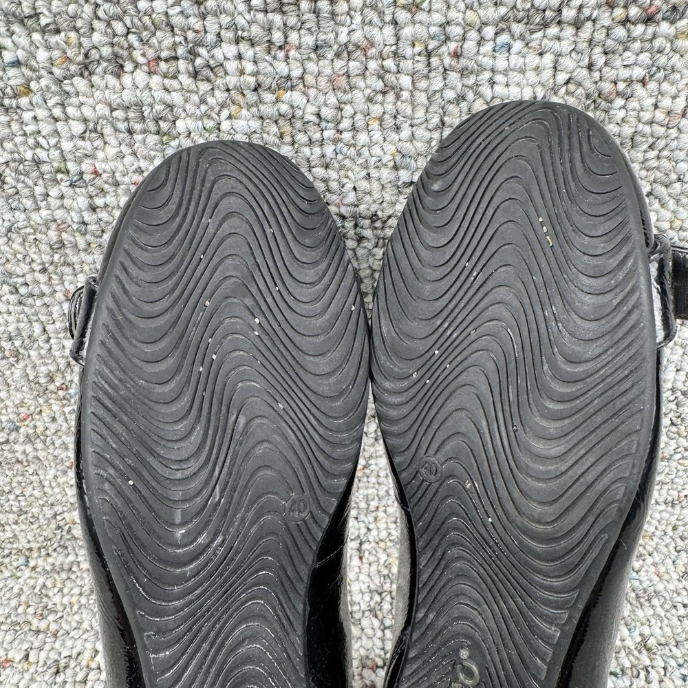 ECCO Abelone Size 40 US 9-9.5 Slip On Shoes Comfort Black Patent Leather Buckle - Picture 12 of 13